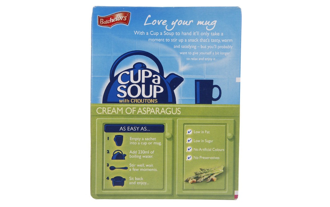 Batchelors Cup a Soup with Croutons, Cream Of Asparagus   Box  117 grams